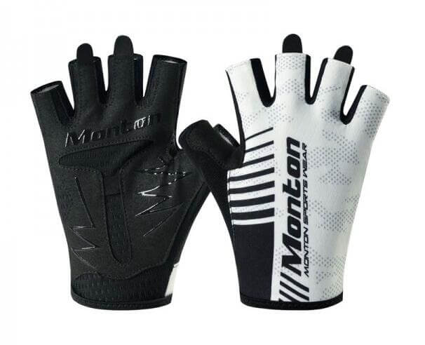 white cycling gloves