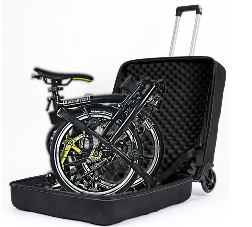 vincita b132b bike travel bag for brompton with 2 wheels